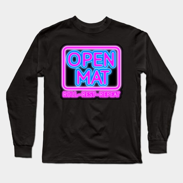 Open Mat - Roll, rest, repeat Long Sleeve T-Shirt by undersideland